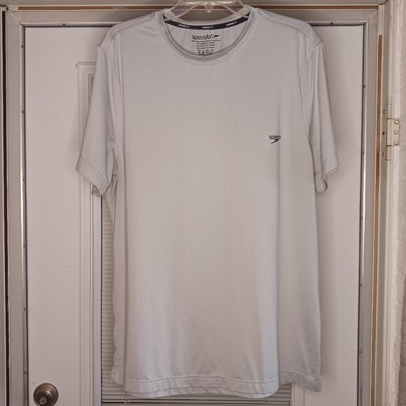 #298 3/$18 - Speedo Gray Short Sleeve Shirt Size Large - Picture 1 of 4